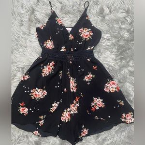 BONGO black floral romper